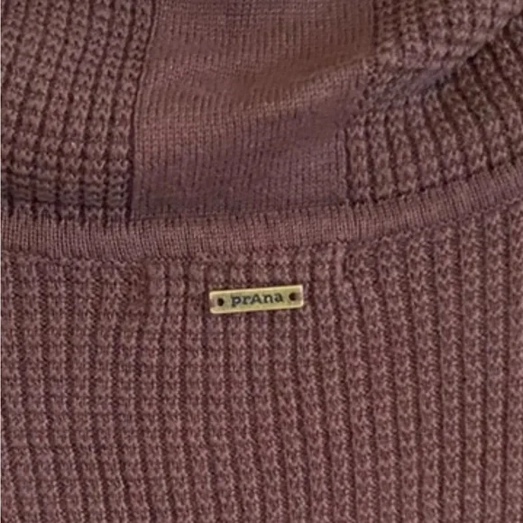 Prana 100% Organic Cotton Masina Cocoa waffle Henley Cowl Neck Dress Excellent - Picture 4 of 4